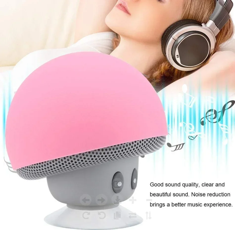 XIKCU Bluetooth Mushroom Speaker Waterproof Can Be Used as a Mobile Phone Holder Suitable for Family Parties and Small Parties