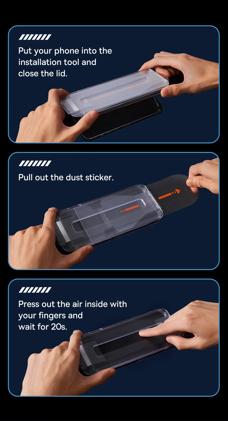 Baseus 0.4mm Corning Tempered Glass for iPhone 16 15 14 13 Pro Max Plus Screen Protector Anti-Peeping Auto Installation Film