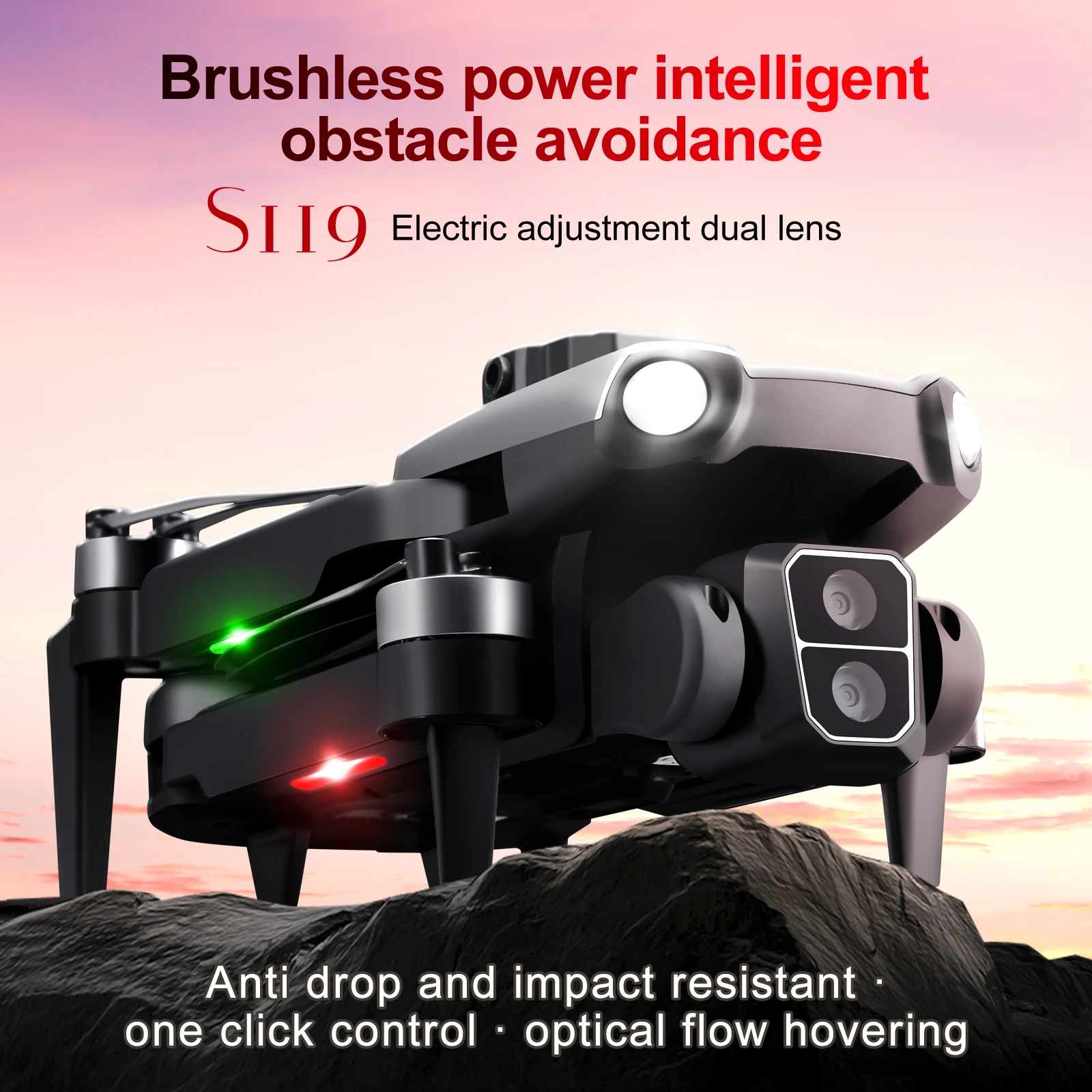 KBDFA Professional S119 Drone 8K With Dual Camera 5G WIFI Smart Obstacle Avoidance FPV Brushless Motor RC Quadcopter Mini Dron