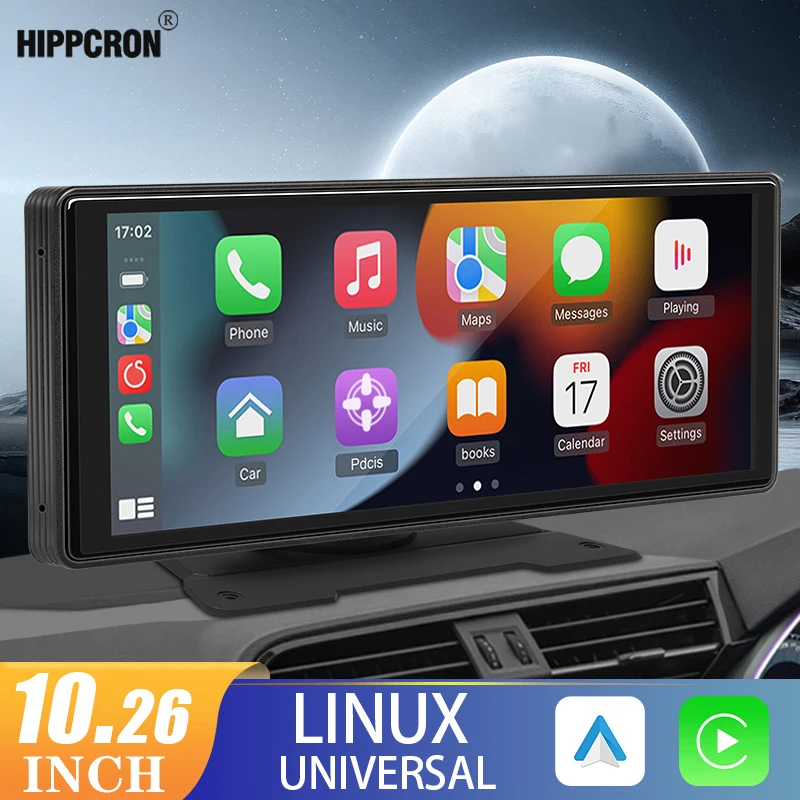 S528fb6219e2a4dacb47403fe987ef9edf.webp Hippcron 10.26” CarPlay Android Auto Car Radio Multimedia Video Player IPS Touch Screen With AUX USB Support Rearview Camera