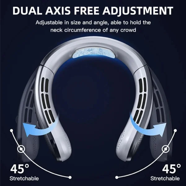 Xiaomi 8000mAh USB Hanging Neck Fan Portable Bladeless Mini Rechargeable Mute LED Digital Display Electric Fans Air Cooler New