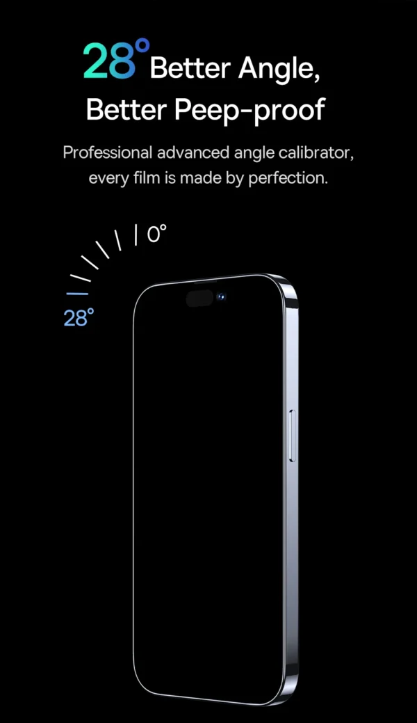 Baseus 0.4mm Corning Tempered Glass for iPhone 16 15 14 13 Pro Max Plus Screen Protector Anti-Peeping Auto Installation Film