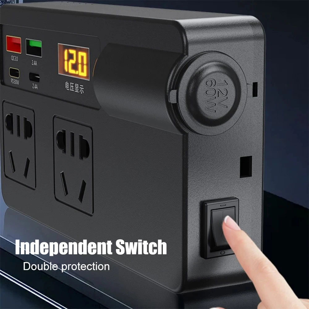 Car mounted power inverter 12v24v to 220v multifunctional conversion suitable for small and large trucks