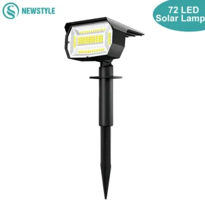 S55df1bf466b2445786ffa67b661e633eZ.webp 72 LED Solar Spotlights Outdoor Landscape Waterproof 108/136 LEDS Solar Powered Wall Light Auto On/Off for Yard Garden Pathway