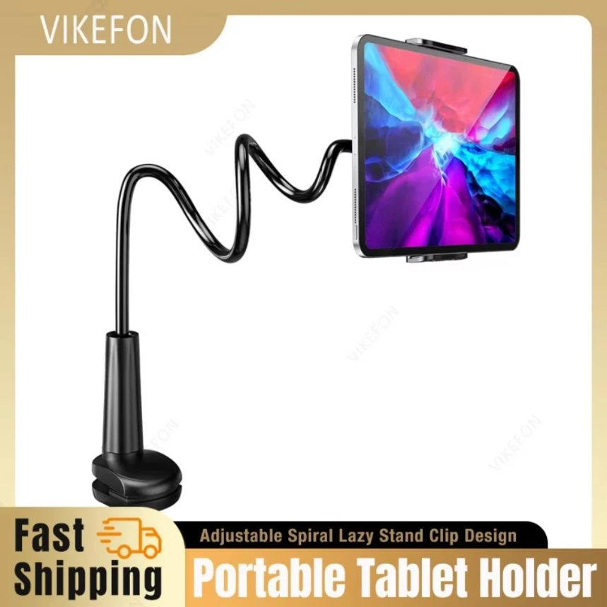 Portable 70cm 360 Clip Mobile Phone Holder Stand Flexible Lazy Bed Desktop Bracket Flat Bracket for iPhone Samsung  Stand Base