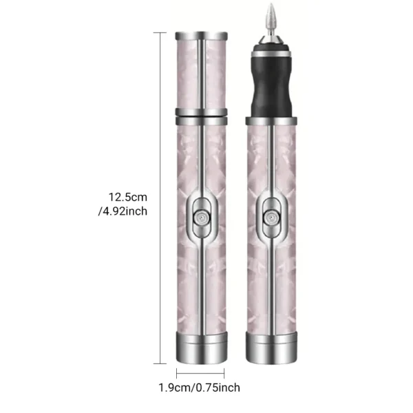 LINMANDA Electric Nail File Set Nails 4 Speeds Cordless Acrylic Nail Tool Thick Nails Edge Shaping Polishing Grinding Nursing