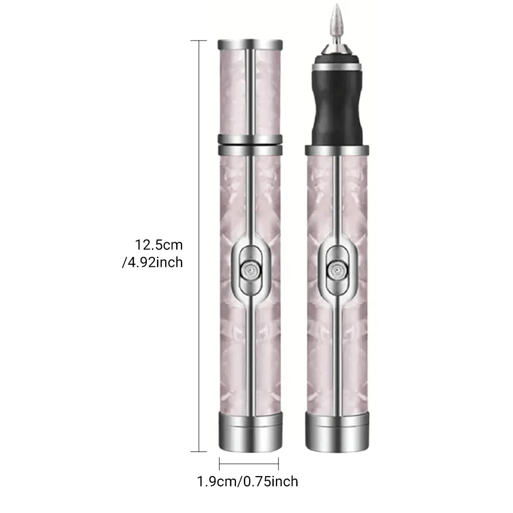 LINMANDA Electric Nail File Set Nails 4 Speeds Cordless Acrylic Nail Tool Thick Nails Edge Shaping Polishing Grinding Nursing