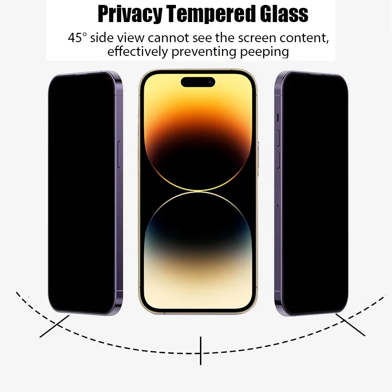 For iPhone 16 15 14 pro privacy tempered glass for iphone 15 14 13 12 11 pro max iphone14 iphone13 iphone16 iphone 16 pro anti spy screen protector iphone 14pro