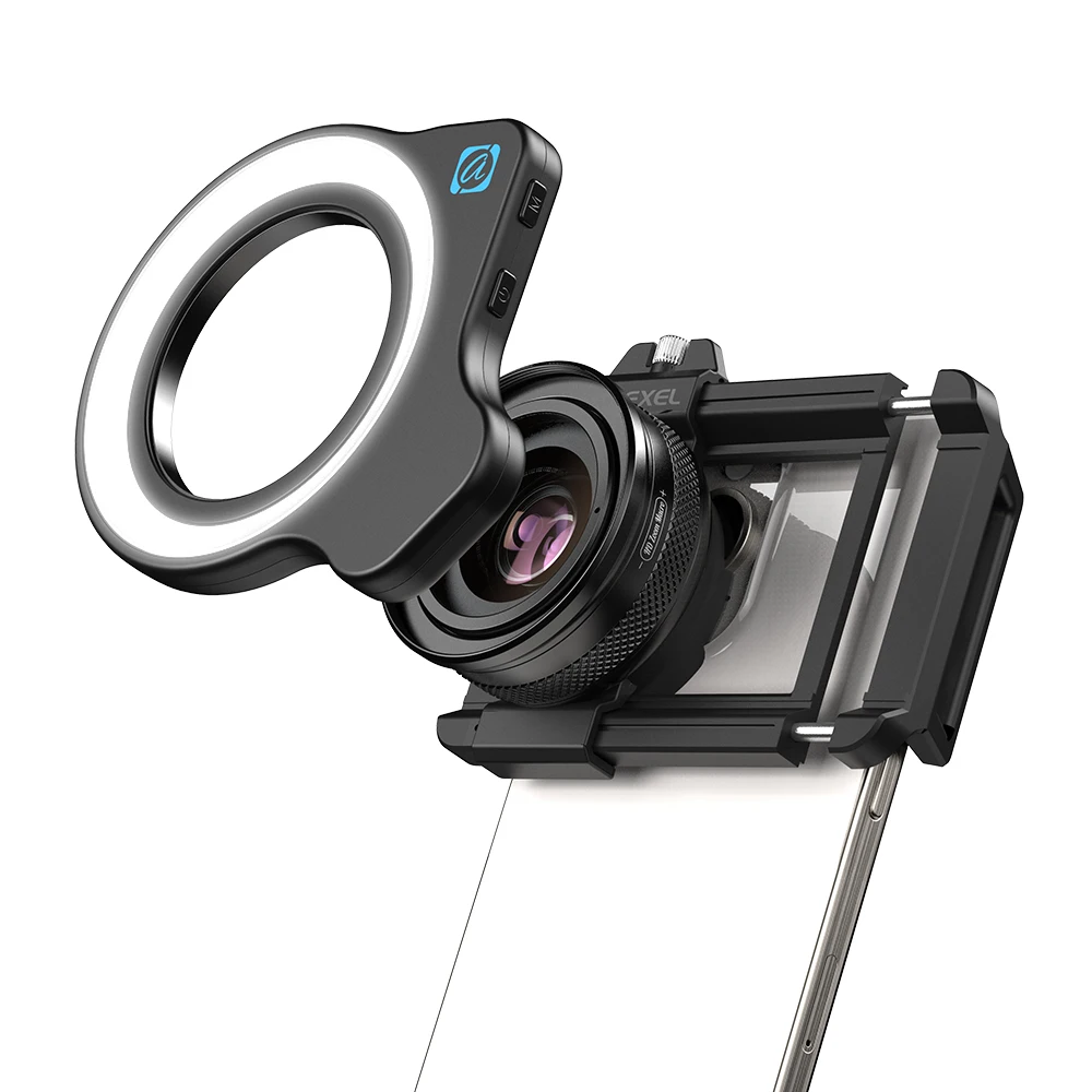 APEXEL 10-20X Zoom Macro Lens HD Micro Phone Camera Lenses with LED Fill Light for iPhone Samsung all Smartphones Eyelash Macro