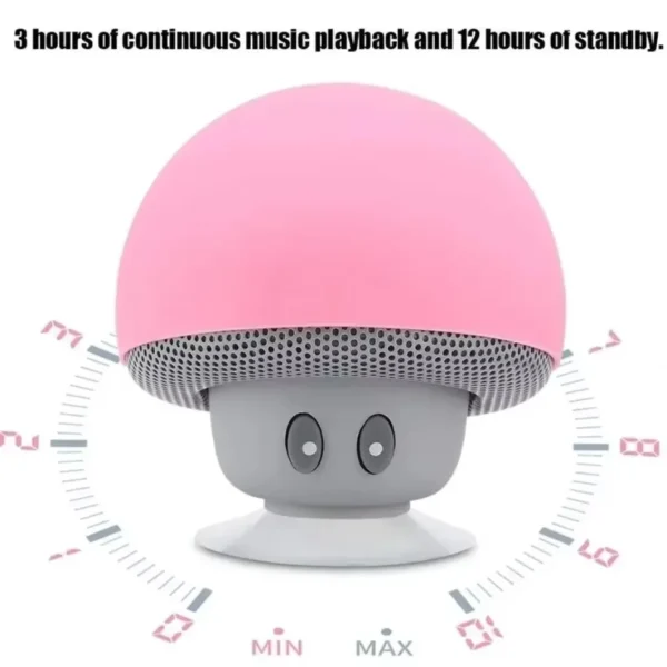 XIKCU Bluetooth Mushroom Speaker Waterproof Can Be Used as a Mobile Phone Holder Suitable for Family Parties and Small Parties
