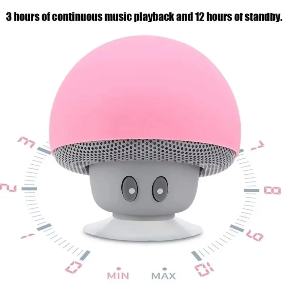 XIKCU Bluetooth Mushroom Speaker Waterproof Can Be Used as a Mobile Phone Holder Suitable for Family Parties and Small Parties
