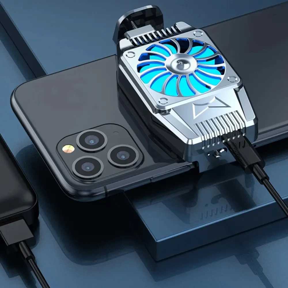 Mobile Radiator Esports Air Cooling Quiet Portable Quick Cooling H15 Game Live Cooling Back Clip Bracket Semiconductor Turbine