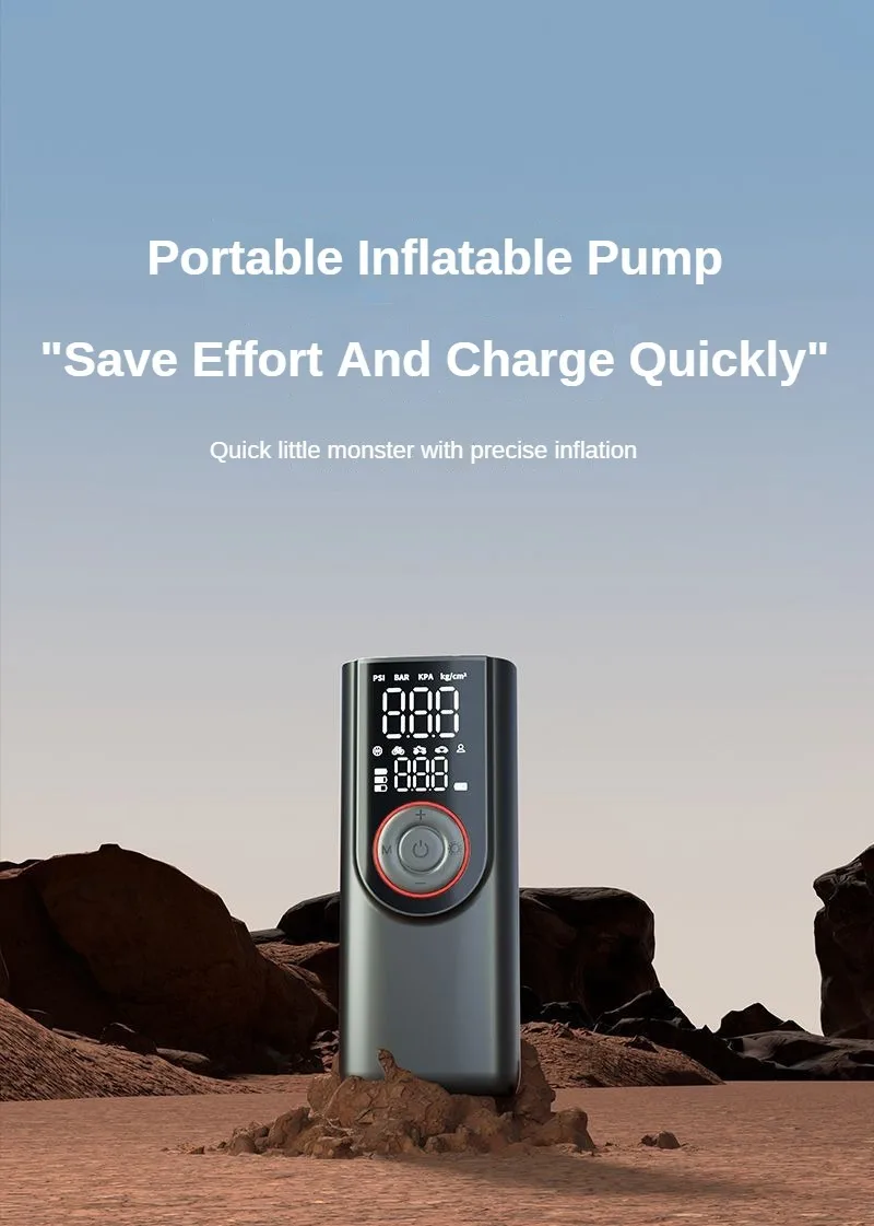 Wireless Tire Inflator Pump 6000mAh Electric Portable Car Air Compressor Fast Inflate Air Pump for Moto Bike Car Tyre Balls