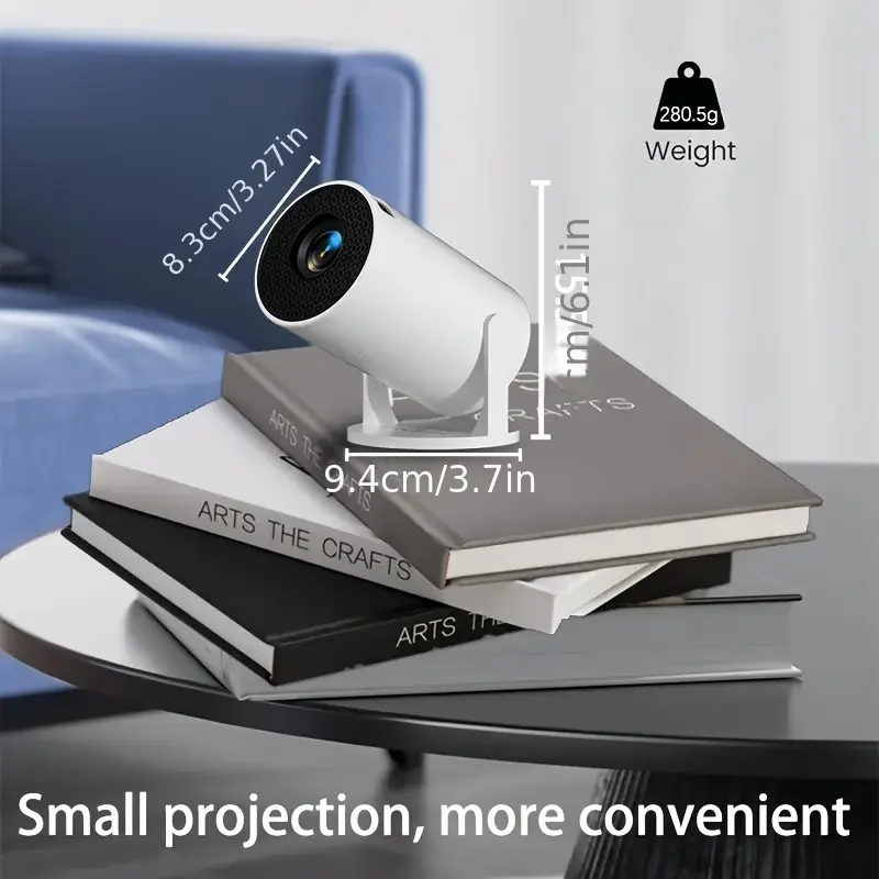 M5 4K 1080P USB plug Compact Portable Projector with Auto Keystone Correction and Smartphone Compatibility, Ideal Gift