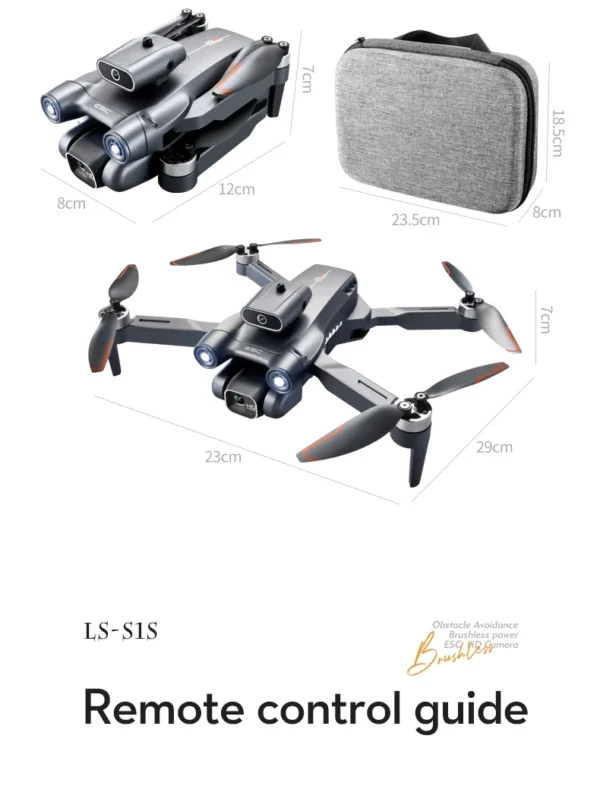 New S1S Mini Drone Caméra 8K Professional Brushless Motor Dron Obstacle Avoidance HD Dual Camera Foldable Quadcopter Toys