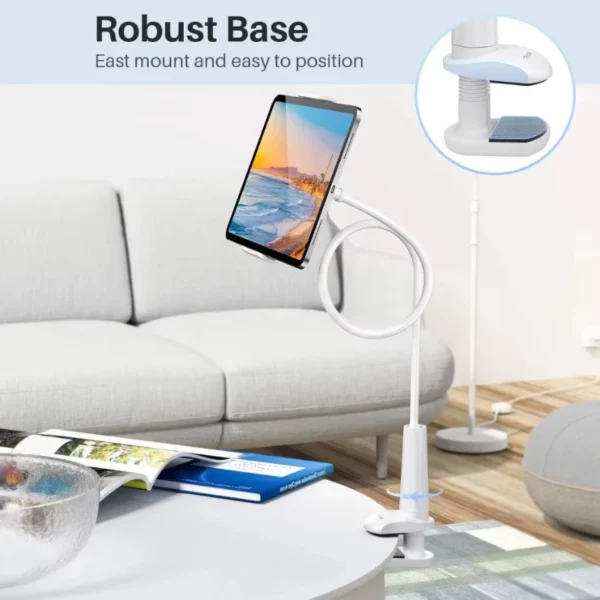 Portable 70cm 360 Clip Mobile Phone Holder Stand Flexible Lazy Bed Desktop Bracket Flat Bracket for iPhone Samsung  Stand Base