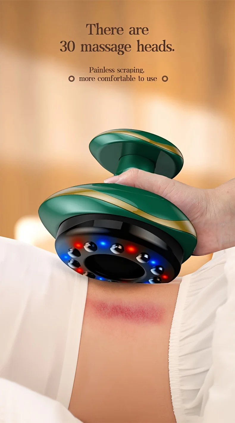 Electric Massage Meridian Brush Universal Body Dredging Cupping Scraping Instrument  Abdominal And Back Massager For Home