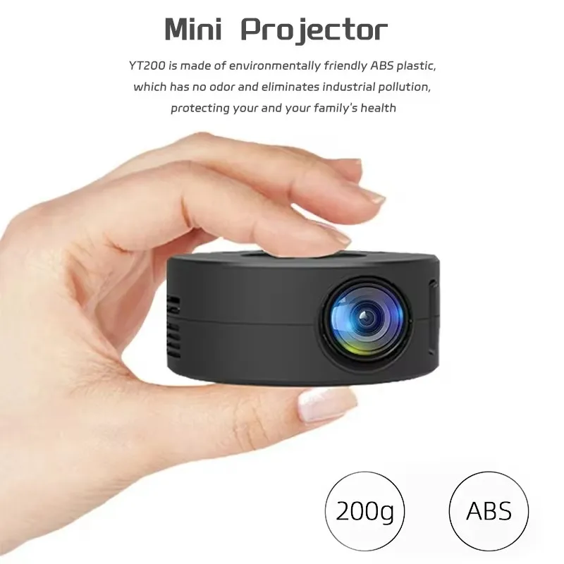 Smart Projector YT200 LED HD TV Video Projetor for HD Android Same Screen Home Cinema Outdoor Portable Projetor