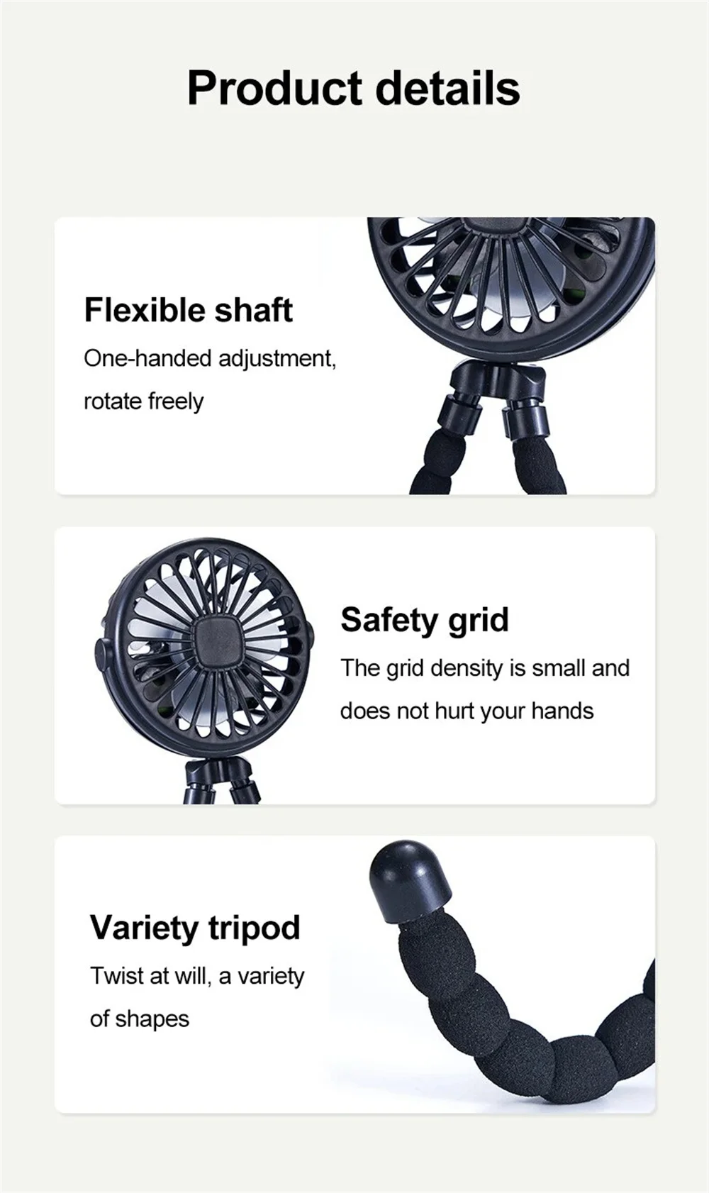 Mini Handheld Octopus Folding Fan Multi Functional Five In One Portable Fan Silent Home Dormitory Baby Stroller Multiple Scenes