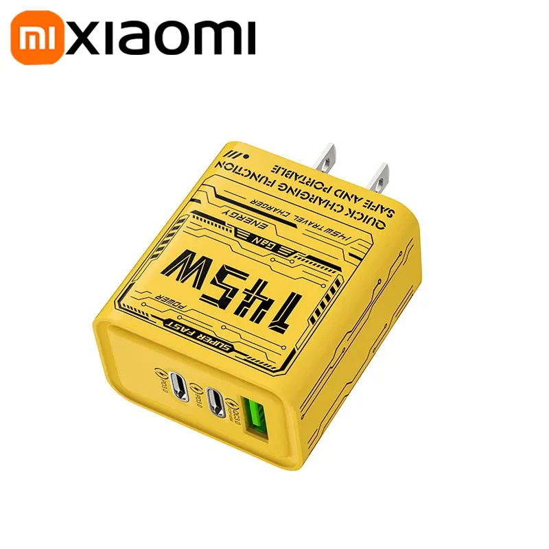 Xiaomi 145W Ultra Fast Charging 3-Ports PD USB Mobile Phones Charger EU/US/UK Plug Wall Adapter For iPhone Samsung Huawei NEW