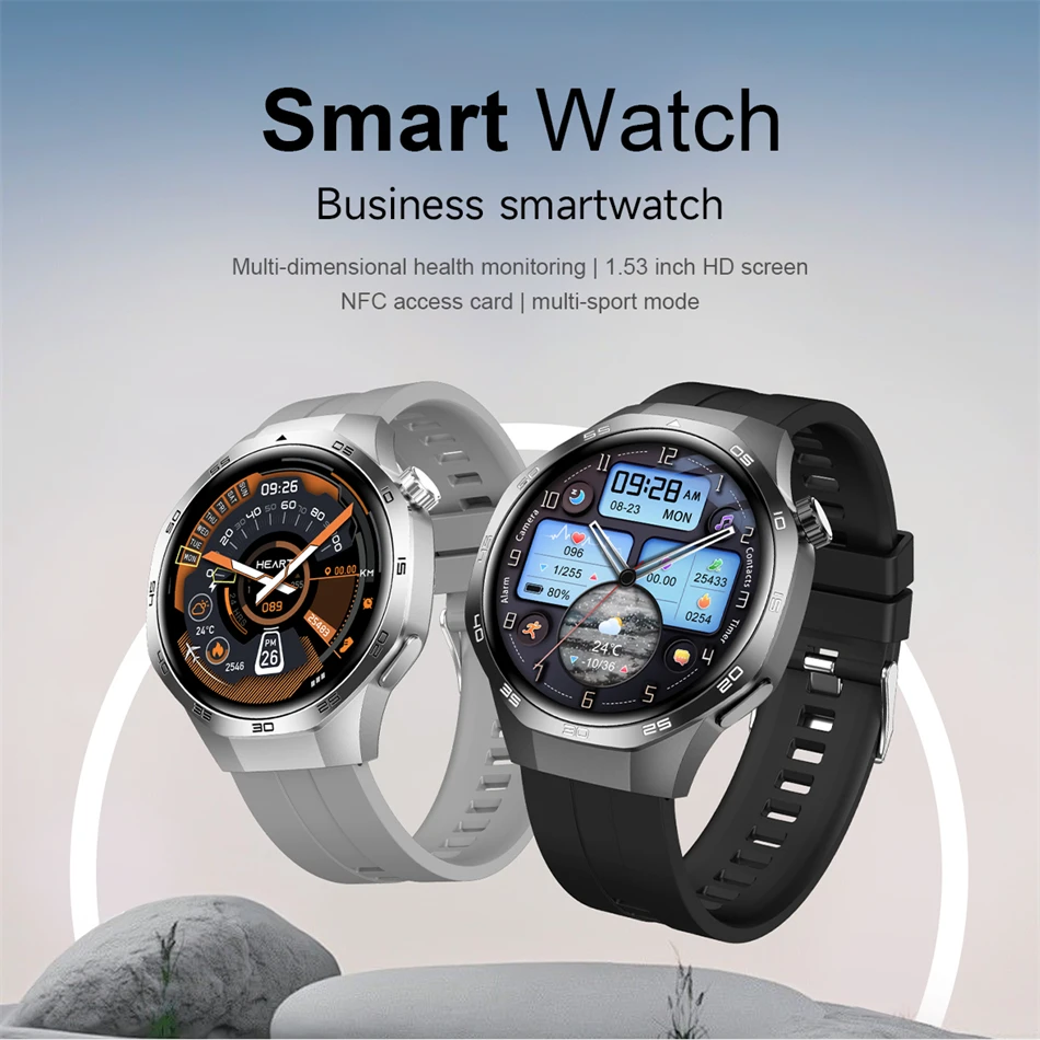 New For Huawei Watch GT5 Pro Smart Watch HD AMOLED Screen NFC GPS Tracker Bluetooth Call Health Waterproof Smartwatch Men Women