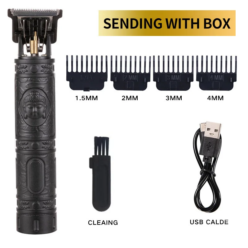 Powerful Professiona Electric Wireless Man Hairdresser Men Barber Shop Groin Beard Repairer Mustache Facial Hair Trimmer Clipper
