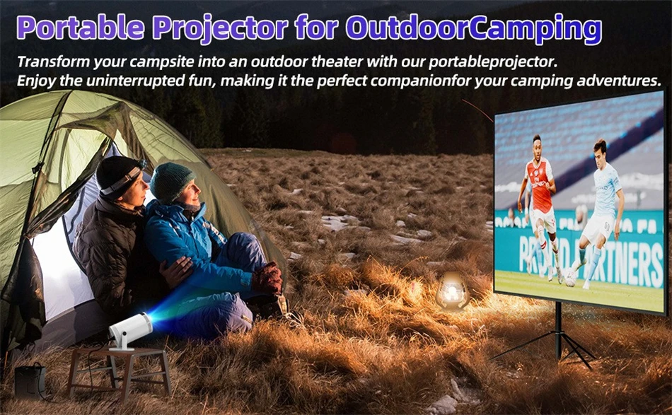 KaiAqua Portable Projector FY300 4K HDMI Dual Wifi6 Allwinner H713 BT5.4 1080P 1280*720P Home Cinema Outdoor Projetor NEW 2025