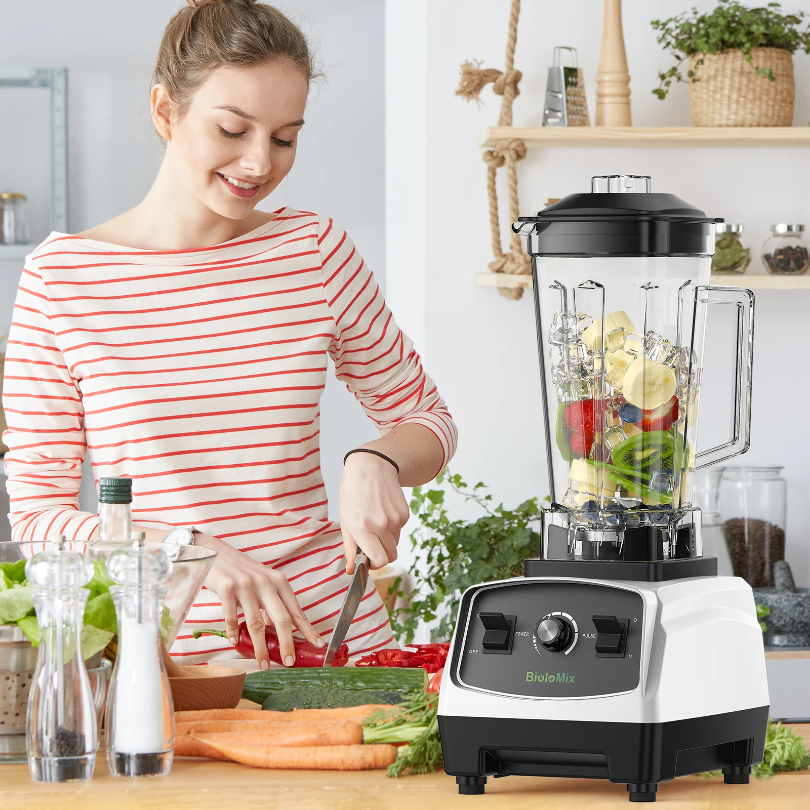 BPA Free 3HP 2200W Heavy Duty Grade Blender Mixer Juicer High Power Food Processor Ice Smoothie Bar Fruit Blender