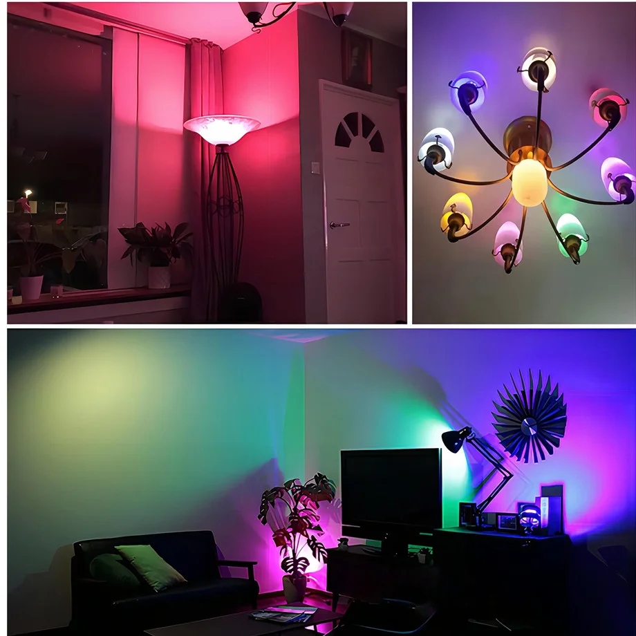 E27 LED RGB Lamp Spotlight Bulb AC 85-265V Bombillas LED 4W 10W 15W IR Remote Control Led Bulb Smart Led RGBW Lamp Home Decor