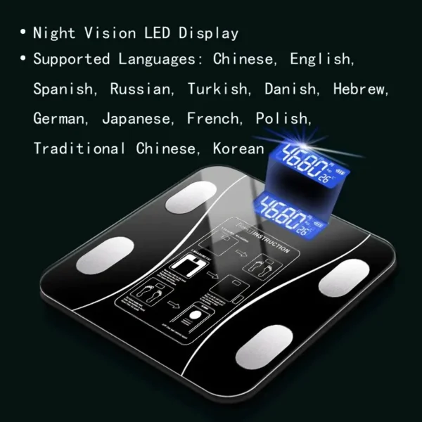 Special electronic scale for body management and fat loss, smart mode, Bluetooth body fat scale, home weight scale, ultra-precis