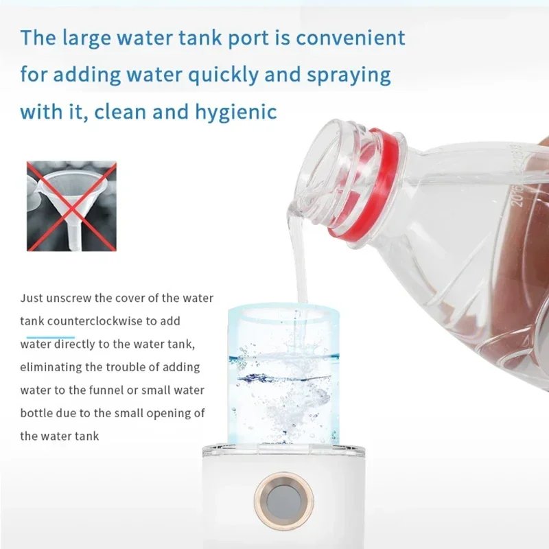 1PC Mini Portable Humidifier Nano Mister Facial Steamer Device Beauty Spray Hydrating Apparatus Cold Spray ApparatusRechargeable