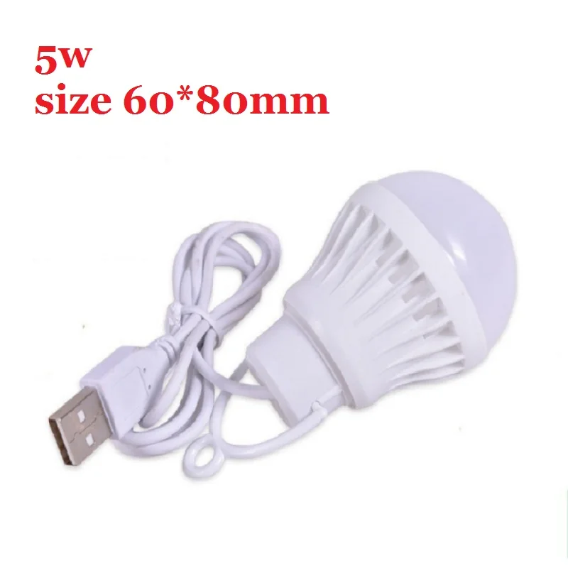 USB Bulb LED Portable Camping Lamp Mini Bulb 5V Power Book Lights Student Learning Desk Reading Hiking Tent Travel Work