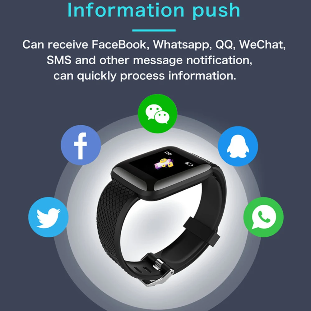 116plus Smart Watch For Men Women Gift 1.3 inch Screen Sports Fitness Watches Wristwatch Bluetooth 5.0 Calls Digital Smartwatch