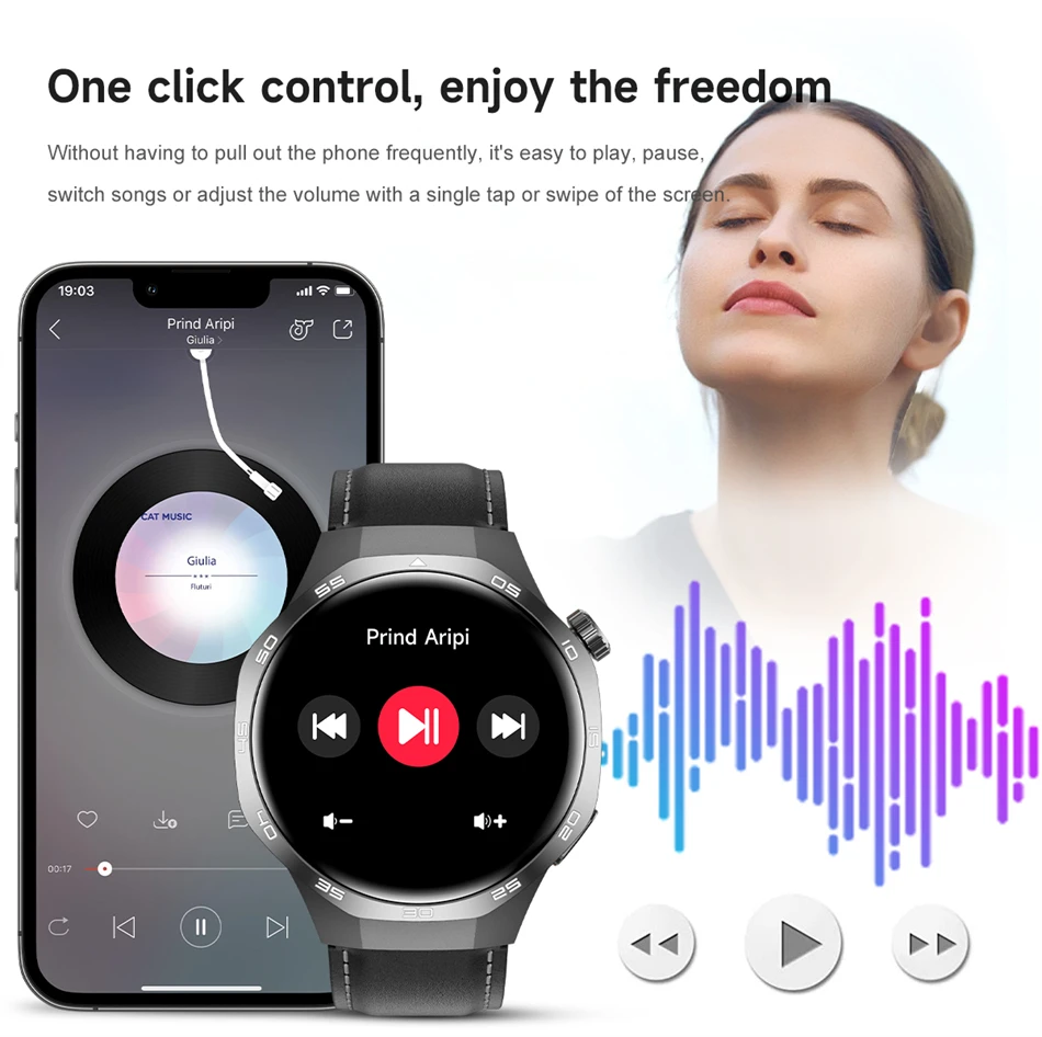 New For Huawei Watch GT5 Pro Smart Watch HD AMOLED Screen NFC GPS Tracker Bluetooth Call Health Waterproof Smartwatch Men Women