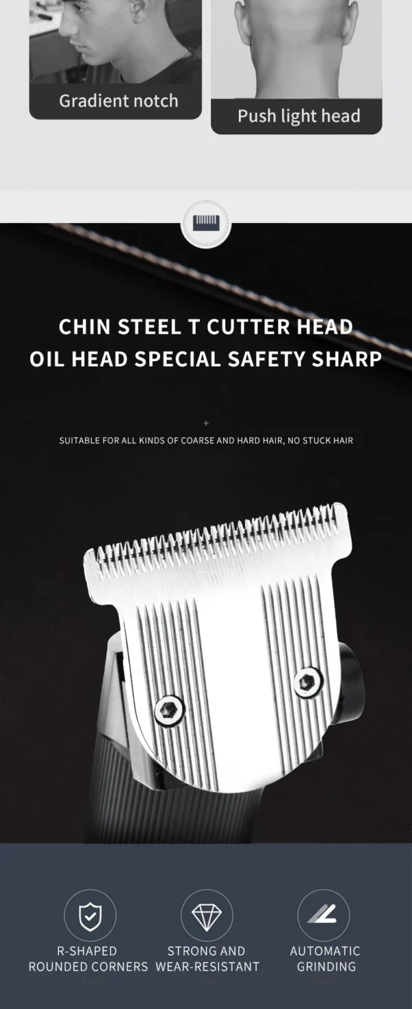 Youpin Komingdon Cordless Zero Gapped Trimmer Hair Clipper Professional Barber Shop Men's Haircut Machine for Beard Barbershop