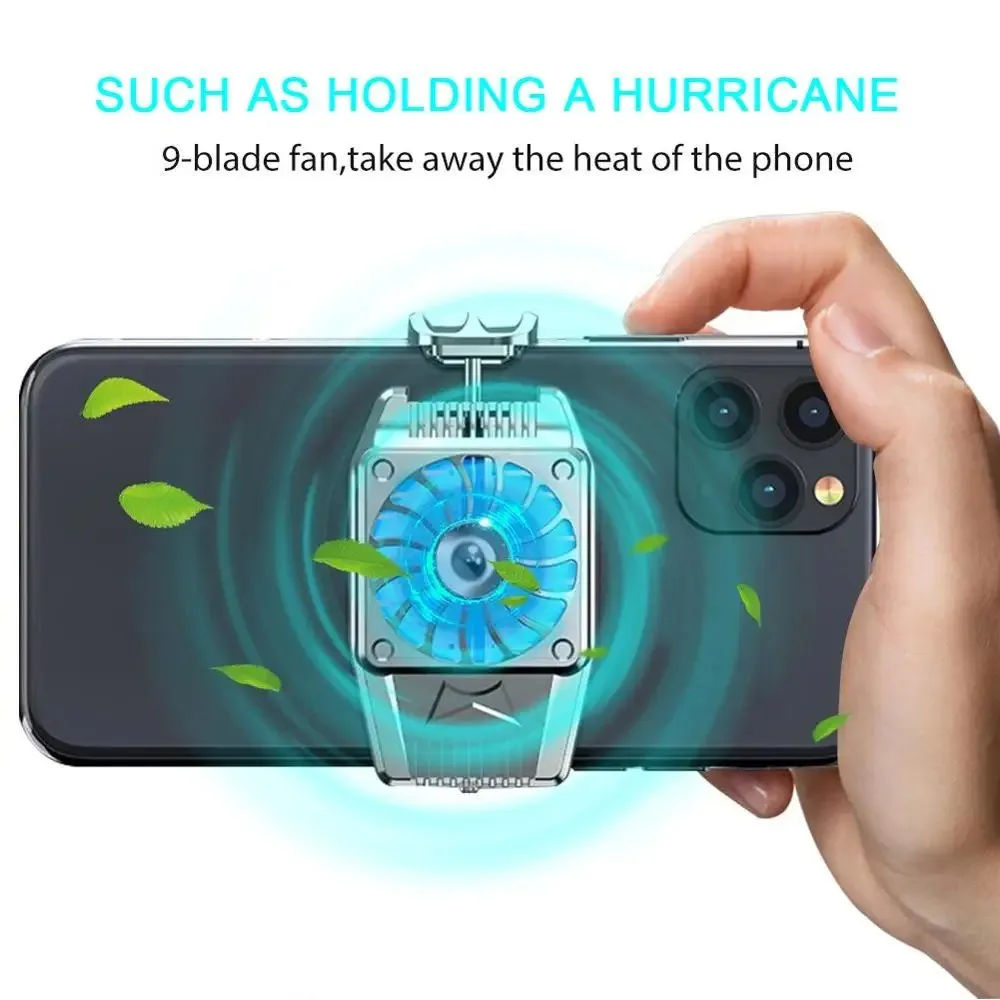 Mobile Radiator Esports Air Cooling Quiet Portable Quick Cooling H15 Game Live Cooling Back Clip Bracket Semiconductor Turbine