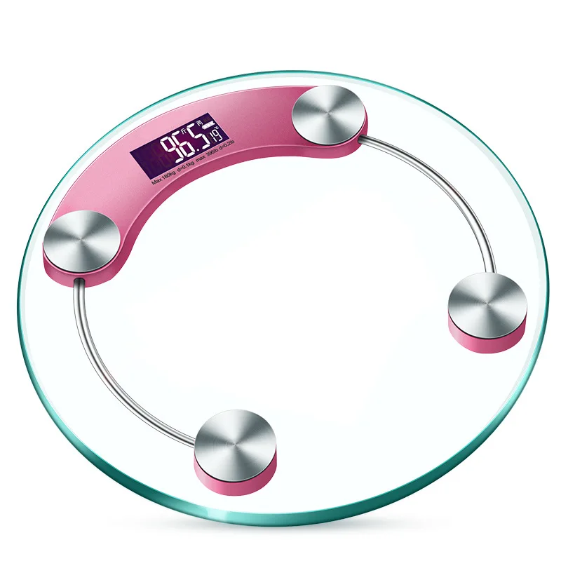 LCD Display High-Definition Digital Scale Round Shape Bathroom Body Weight Scale 0.2-180KG Precision Floor Electronic Scales