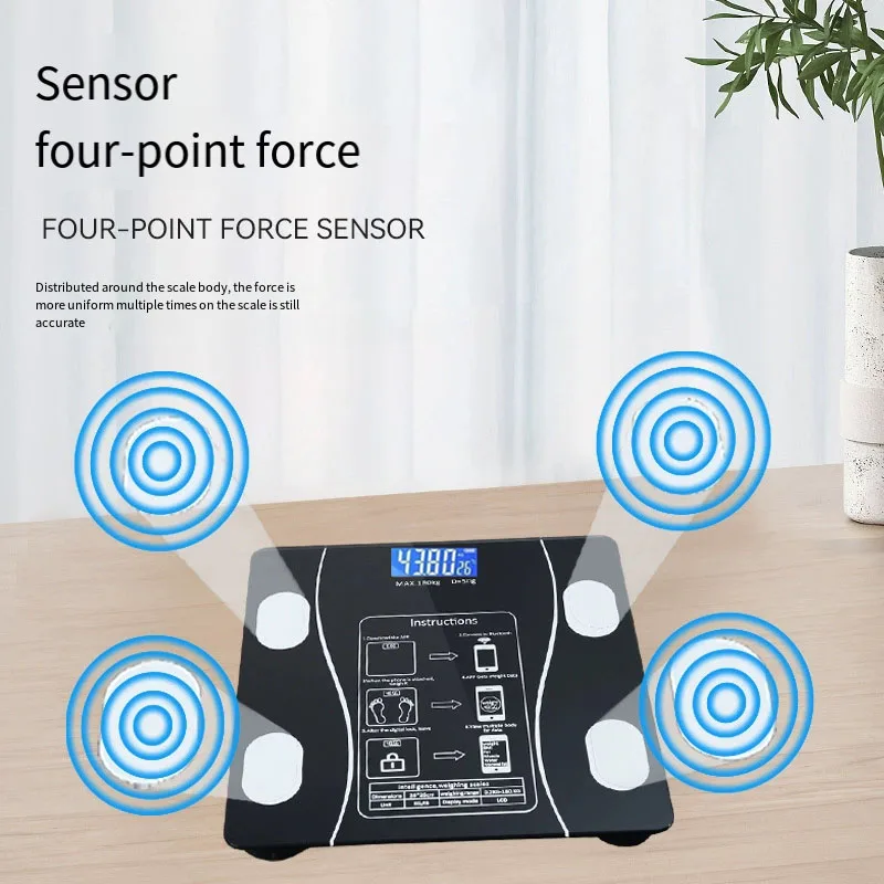 Smart APP synchronized body fat scale bathroom digital scale Bluetooth weight loss body fat scale body composition analyzer