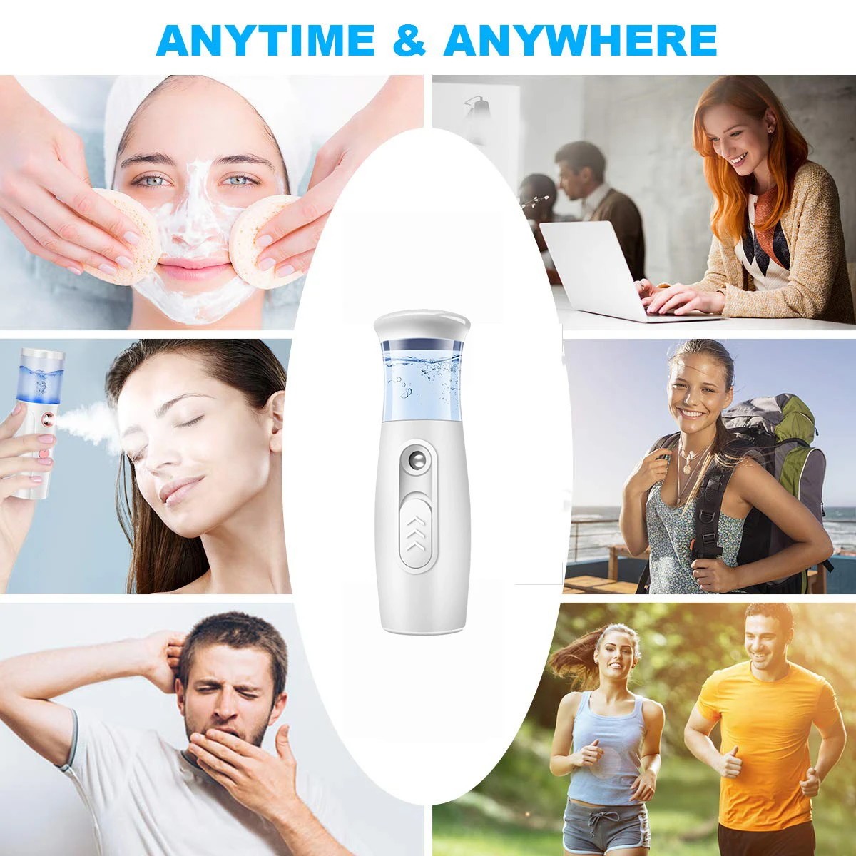 Nano Mist Facial Sprayer USB Humidifier Rechargeable Nebulizer Face Steamer Moisturizing Beauty Instruments Face Skin Care Tools