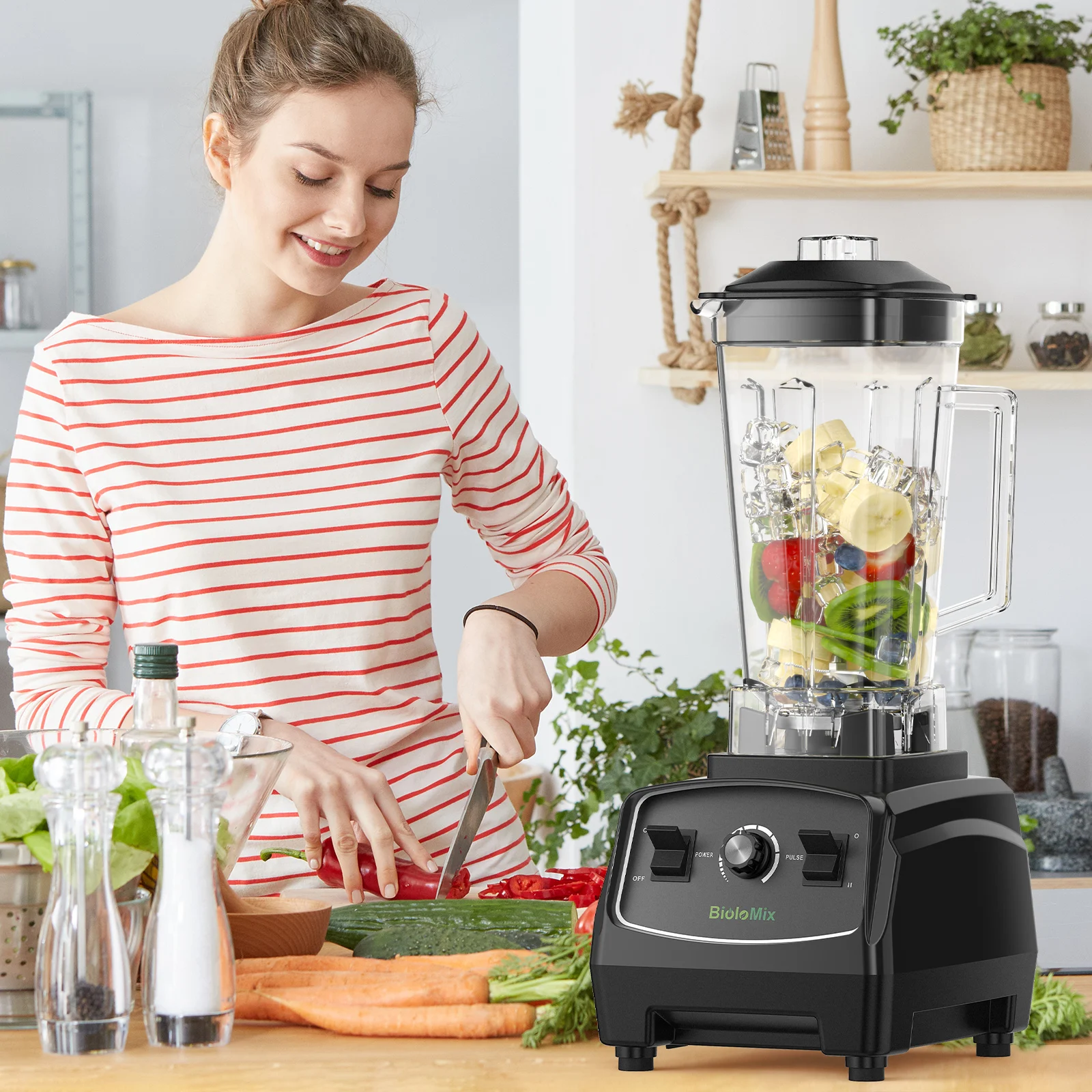 BPA Free 3HP 2200W Heavy Duty Grade Blender Mixer Juicer High Power Food Processor Ice Smoothie Bar Fruit Blender