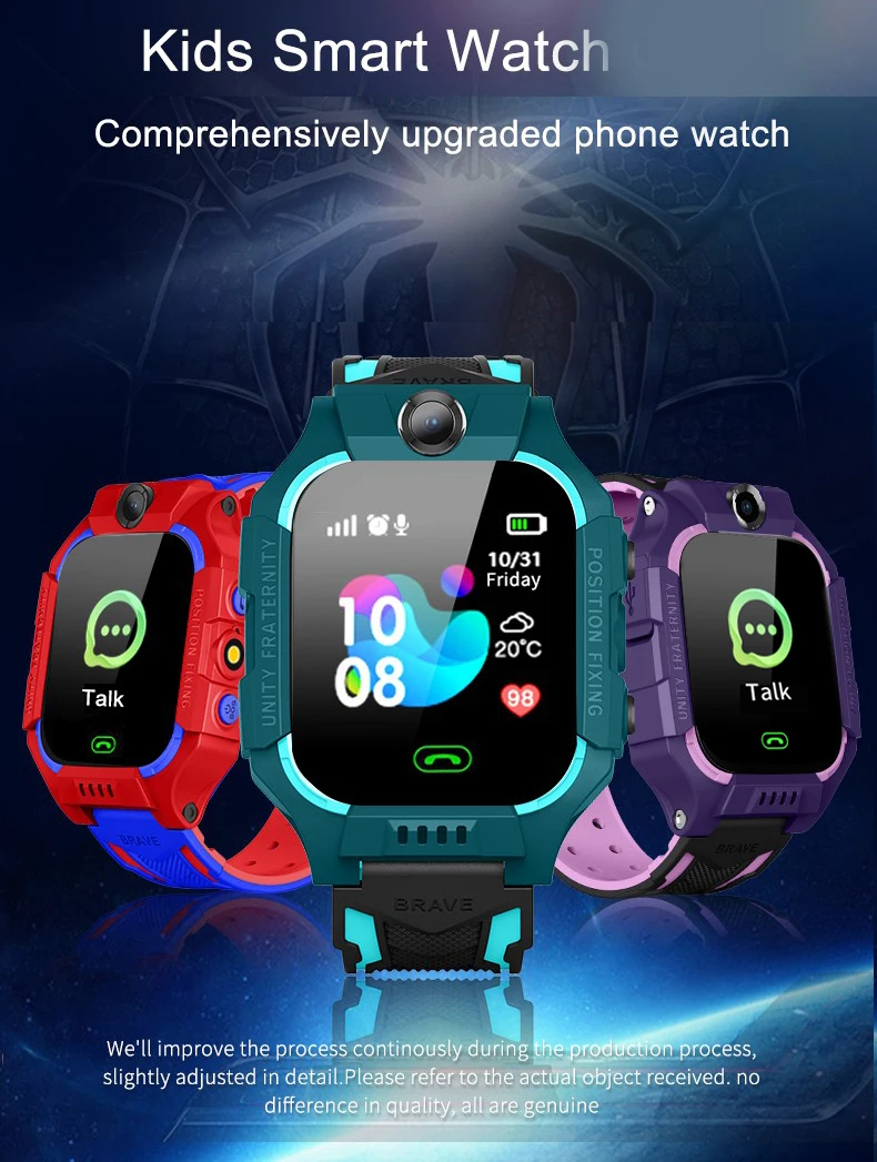 Smart Watch Kids 2g Sim Card Smartwatch for Children SOS Tracker Call Phone Camera Voice Chat Photo Boys Girls Birthday Gifts
