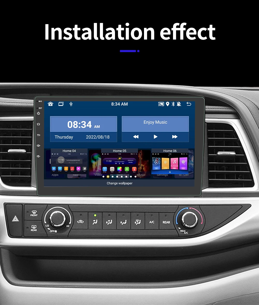 BQCC 4core 2 Din Car Radio Androidauto Carplay Android 13 GPS Car Audio 7"/9"/10" WIFI BT IPS Automotive Multimedia Player