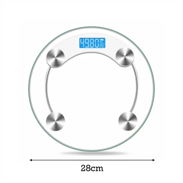 LCD Display High-Definition Digital Scale Round Shape Bathroom Body Weight Scale 0.2-180KG Precision Floor Electronic Scales