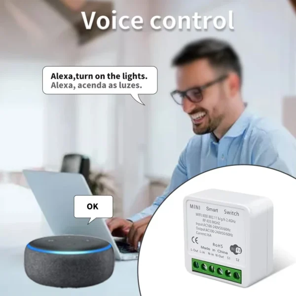 Tuya WiFi Smart Light Switch Smart Home Wireless RF 433mhz Push Button Wall Switch Via Alexa Google Home Alice Smart Life App