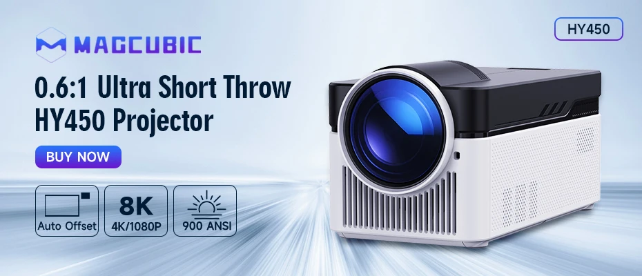 Magcubic 580ANSI Auto Focus Projector Android 11 4K 1080P Wifi6 Voice Control Allwinner H713  BT5.0 Home Cinema HY350 Pro