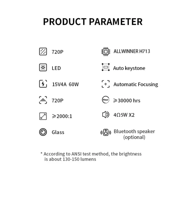 Salange 4K Projector K2 Smart Android11 Built-in Battery Bluetooth Speaker WIFI Auto Focus Keystone Free-Style for Outdoor Movie
