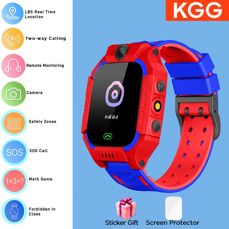 ﻿ Kids Smart Watch Phone 4G Sim Card 2G Internet SOS LBS Location Call Child SmartWatch Camera Waterproof Clock For Boys Girls