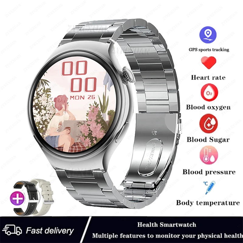 For Huawei WATCH 4 Smart Watch Women 360*360 AMOLED HD Screen NFC IP68 Waterproof Heart Rate Health Monitor Smartwatch 2025 New