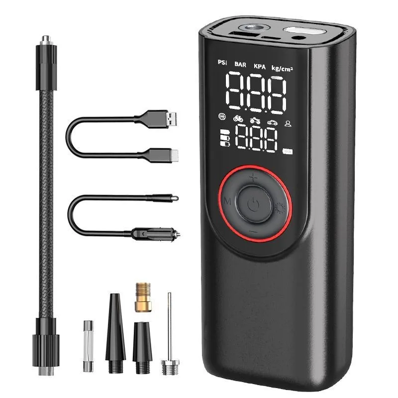Wireless Tire Inflator Pump 6000mAh Electric Portable Car Air Compressor Fast Inflate Air Pump for Moto Bike Car Tyre Balls