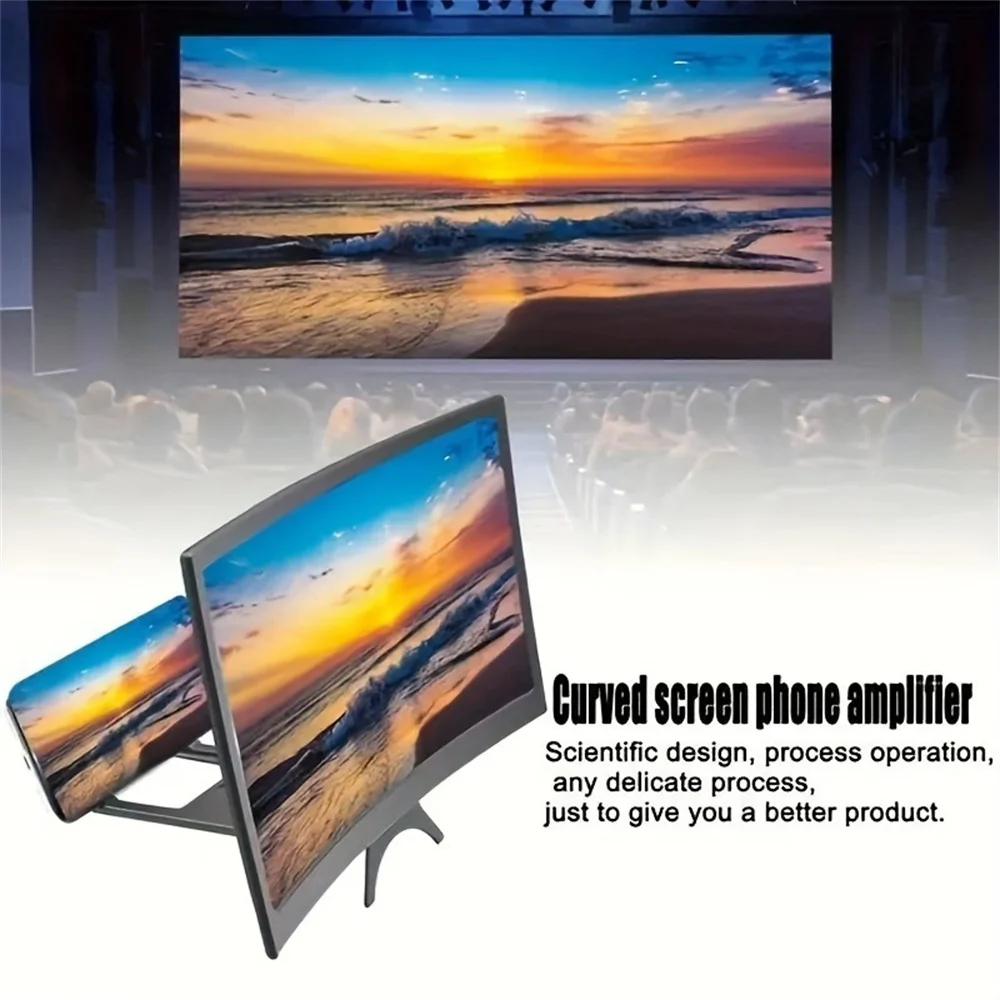 12 Inch Mobile Phone Screen Amplifier 3D Magnifying Glass Stand Magnifier HD Video Amplifier Phone Stand Enlarged Screen Bracket